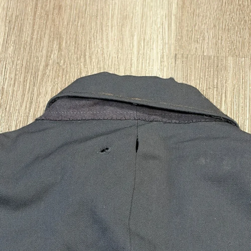 Vtg 70s Grey Uniform Jacket Navy Dress Abbot Military Tailors 39 Reg Buttons - Picture 8 of 10